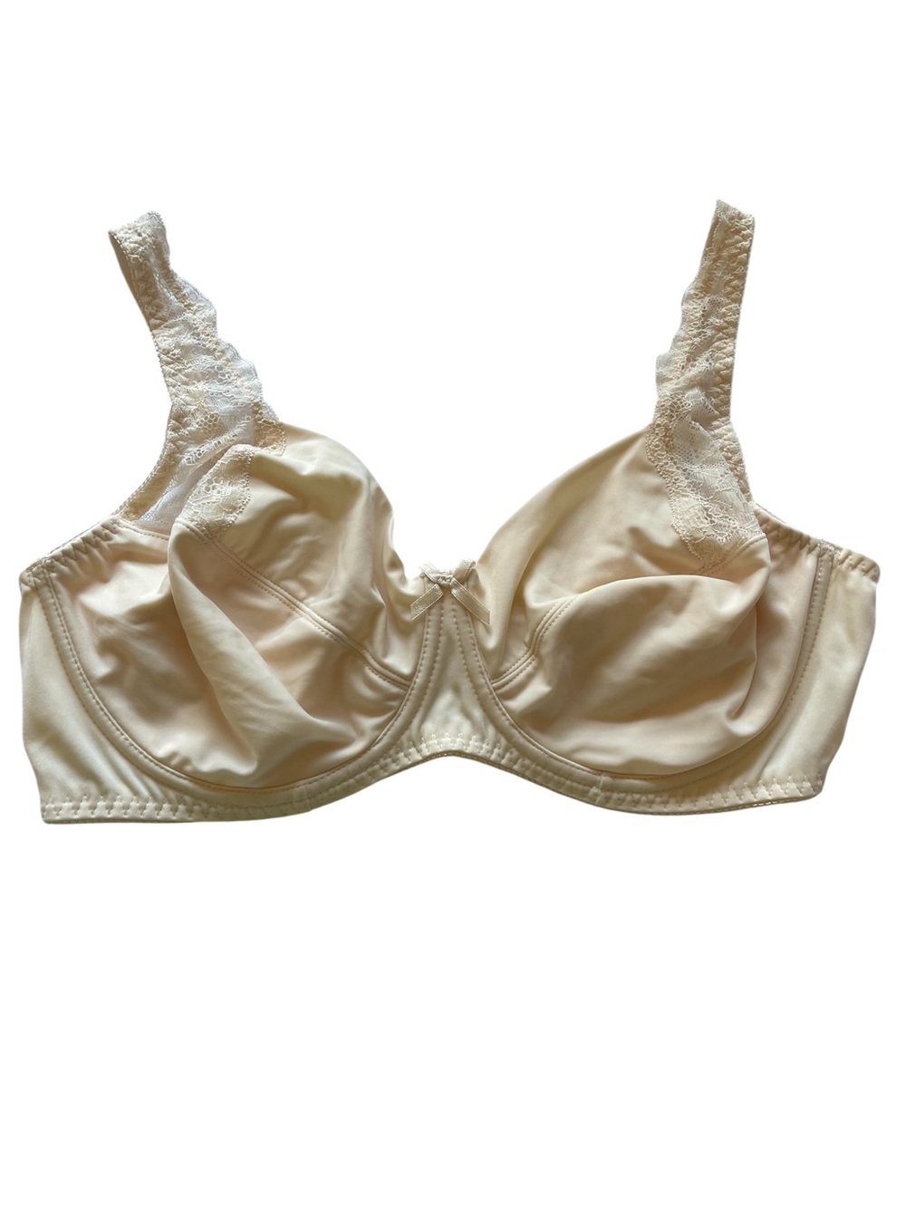 Breezies Ivory Lace Smooth Cup Underwire Bra SZ 44 D EUC